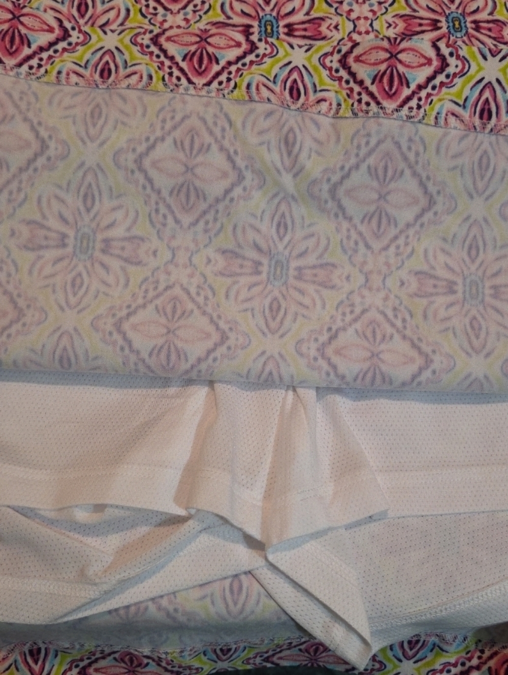 Rafaella  Activewear Skort, Size XL Goemetric Print Pink And Yellow - Picture 9 of 9